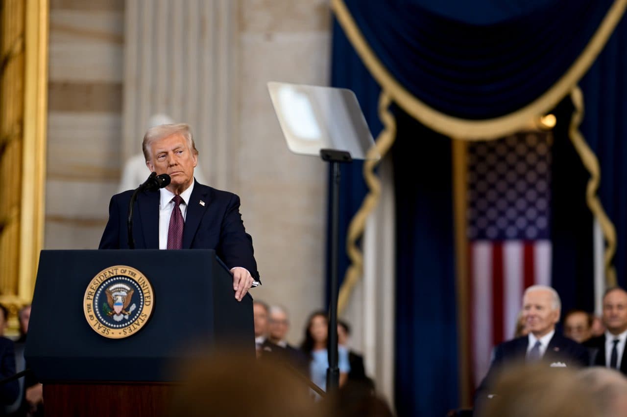 Donald Trump — φωτογραφία αρχείου · The Trump White House / Public domain, μέσω Wikimedia Commons